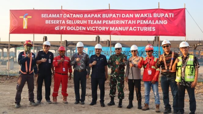 
					Dandim Pemalang Bersama Bupati dan Kapolres Pastikan Proyek PT. Golden Victory Berjalan Lancar