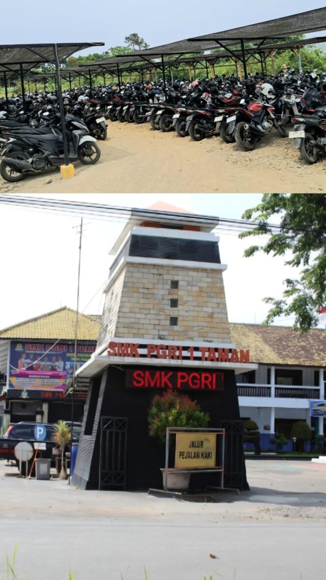 
					Iuran Rp1,8 Juta per Siswa, Wali Murid Pertanyakan Parkir SMK PGRI 1 Taman Yang Masih Beratap Paranet